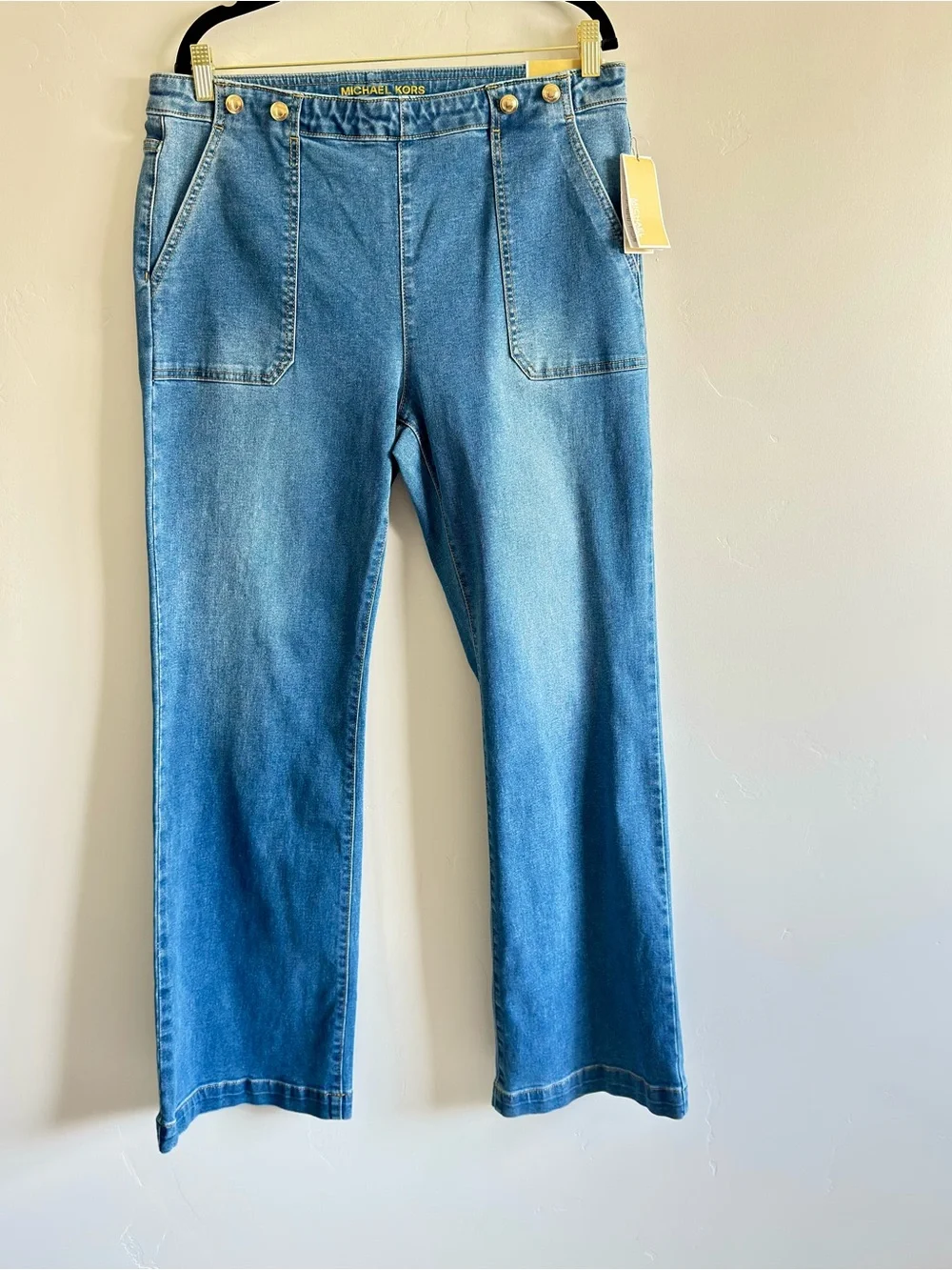 NWT Michael Kors  Selma Bootcut Higher-Rise Denim Jeans Size 14